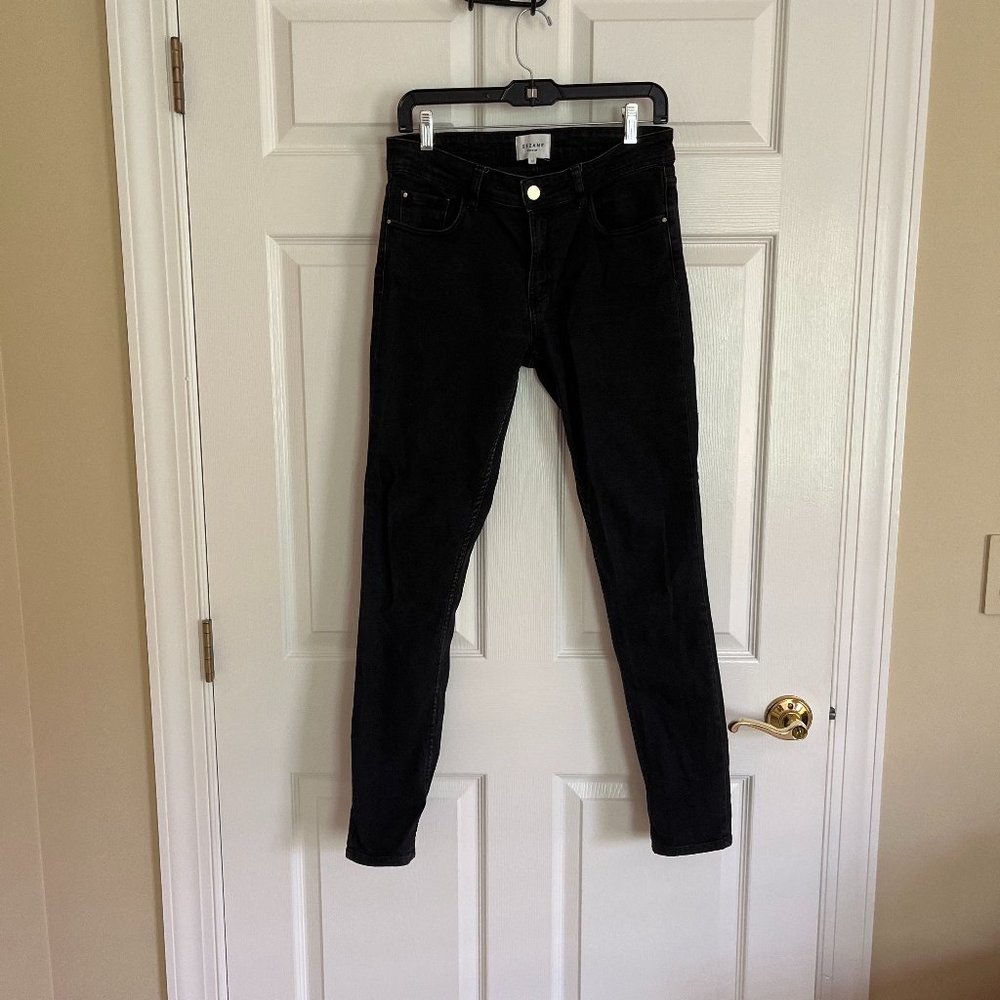 Sezane black jeans in fair condition